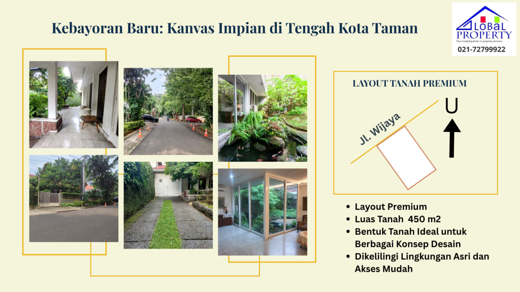 Dijual Jl Wijaya Kebayoran Baru